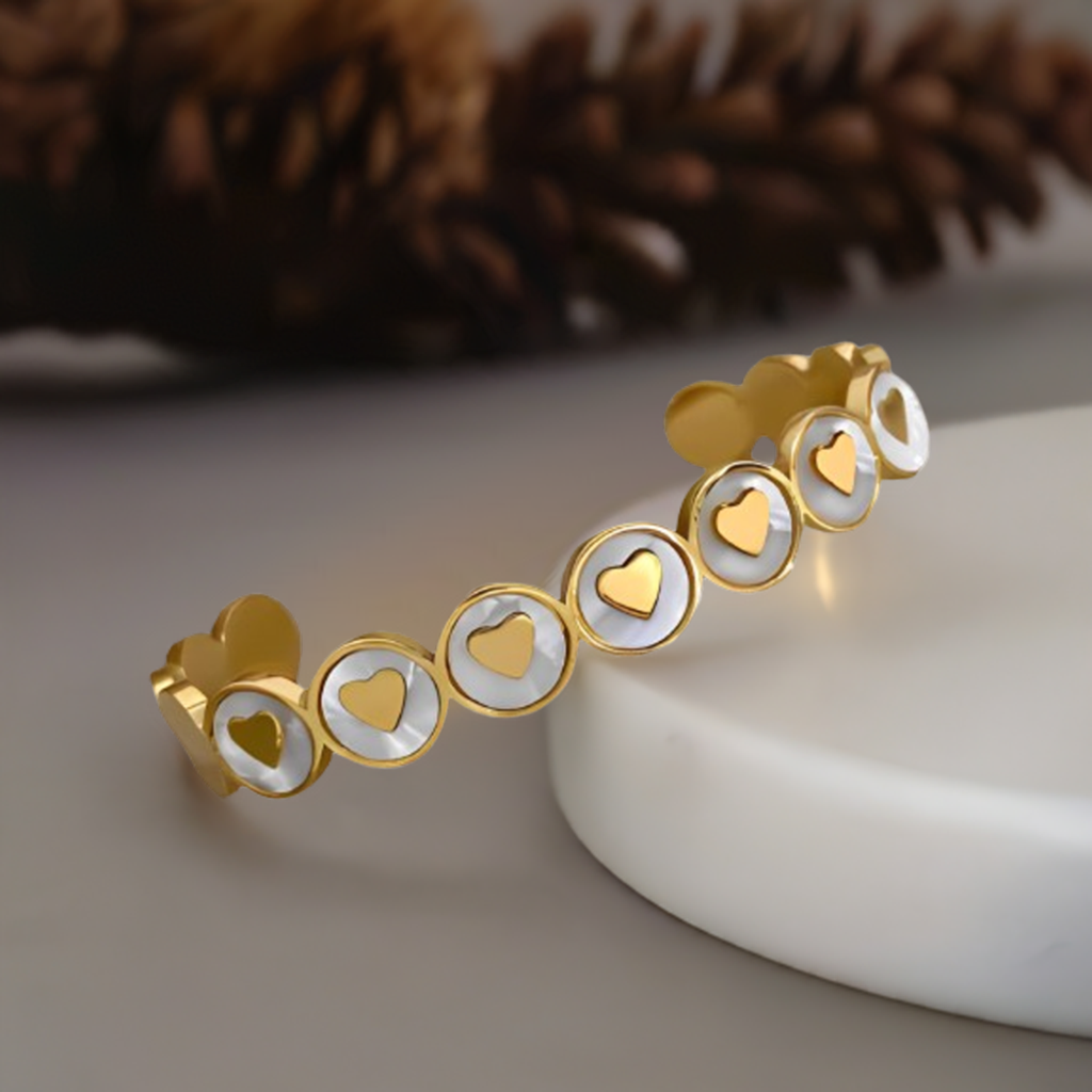 Brazalete chapado en oro de 18 quilates