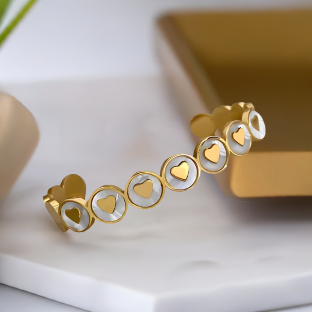 Brazalete chapado en oro de 18 quilates