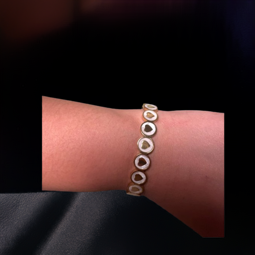 Brazalete de Acero Inoxidable Chapado en Oro de 18k