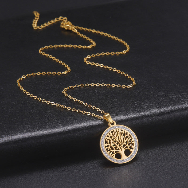 Collar del Arbol de la Vida EXCELLENCE - Oro 18k y Cristales de Austria